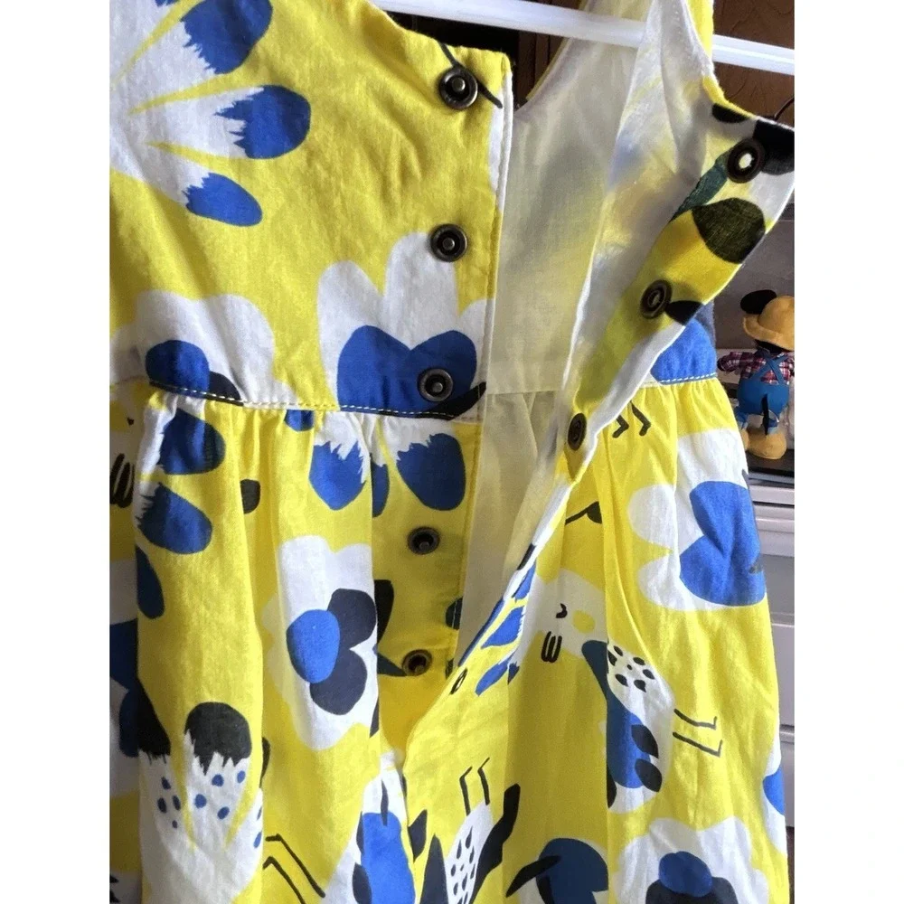 Catimini‎ NWOT Sundress Toddler Girl Lined Yellow Fun Cockatoo Spring 2t Cotton